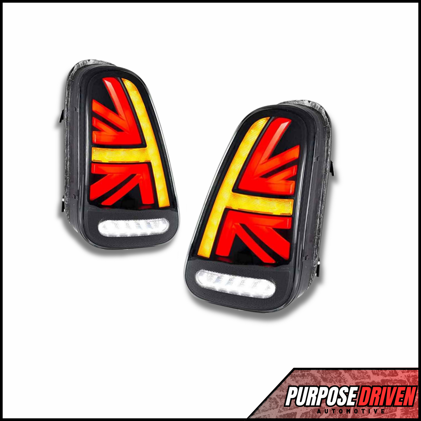 Gen 1 - Union Jack Tail Lights (Red & Black) - Purpose Driven Automotive