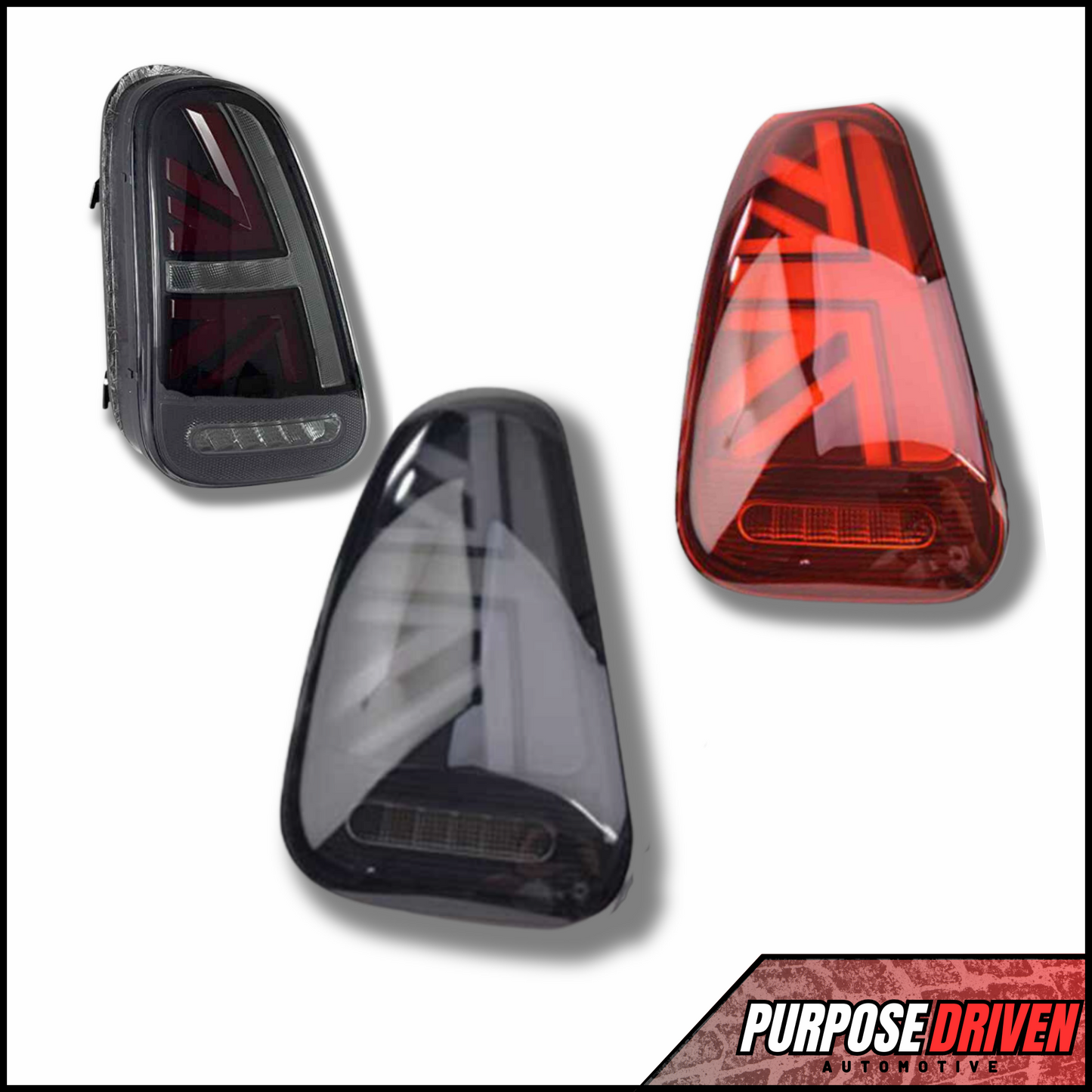 Gen 1 - Union Jack Tail Lights (OEM+ Red) - Purpose Driven Automotive