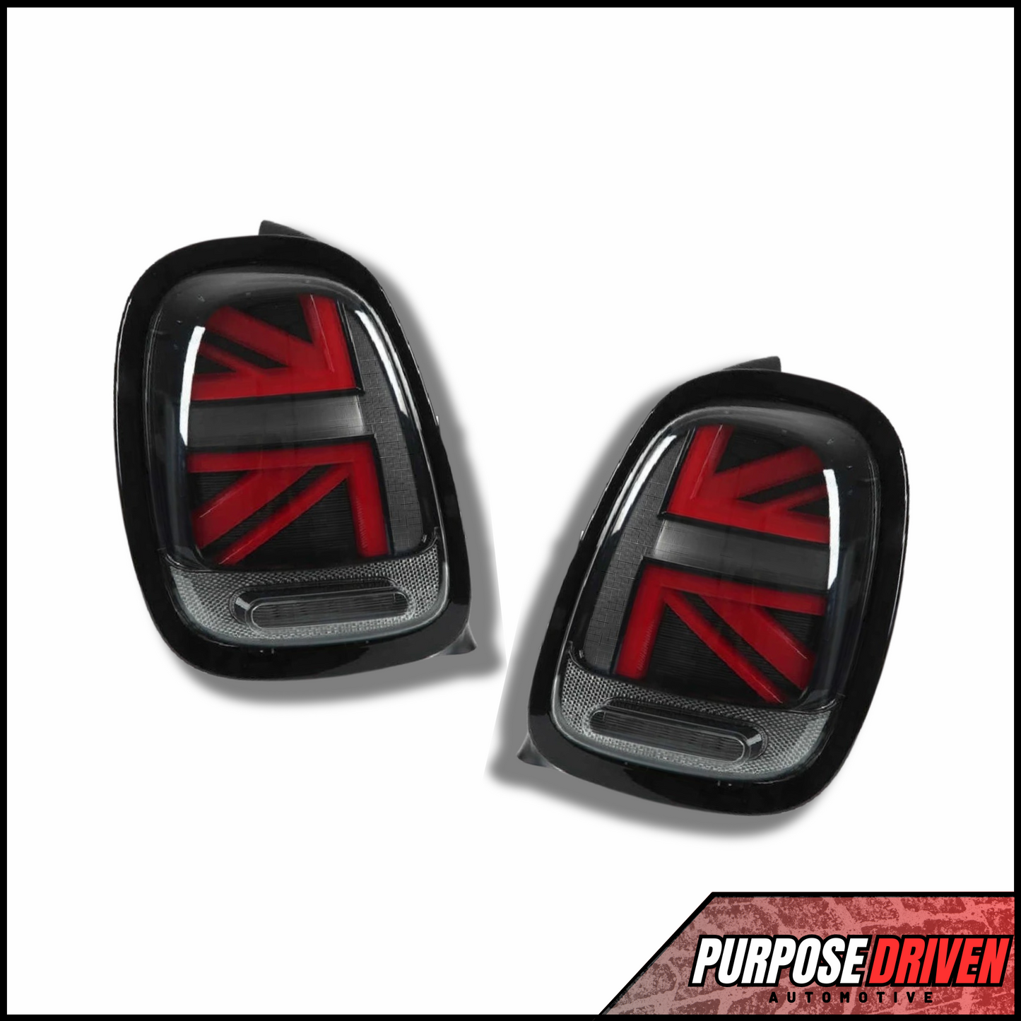 Gen 3 - Union Jack Tail Lights (Red & Black) - Purpose Driven Automotive