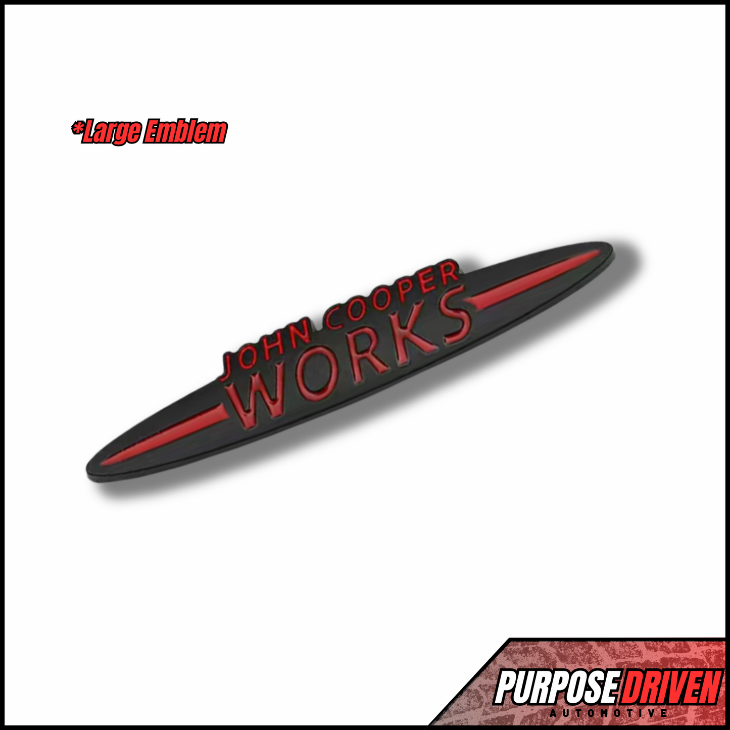 JCW Badge - Large (Black & Red).