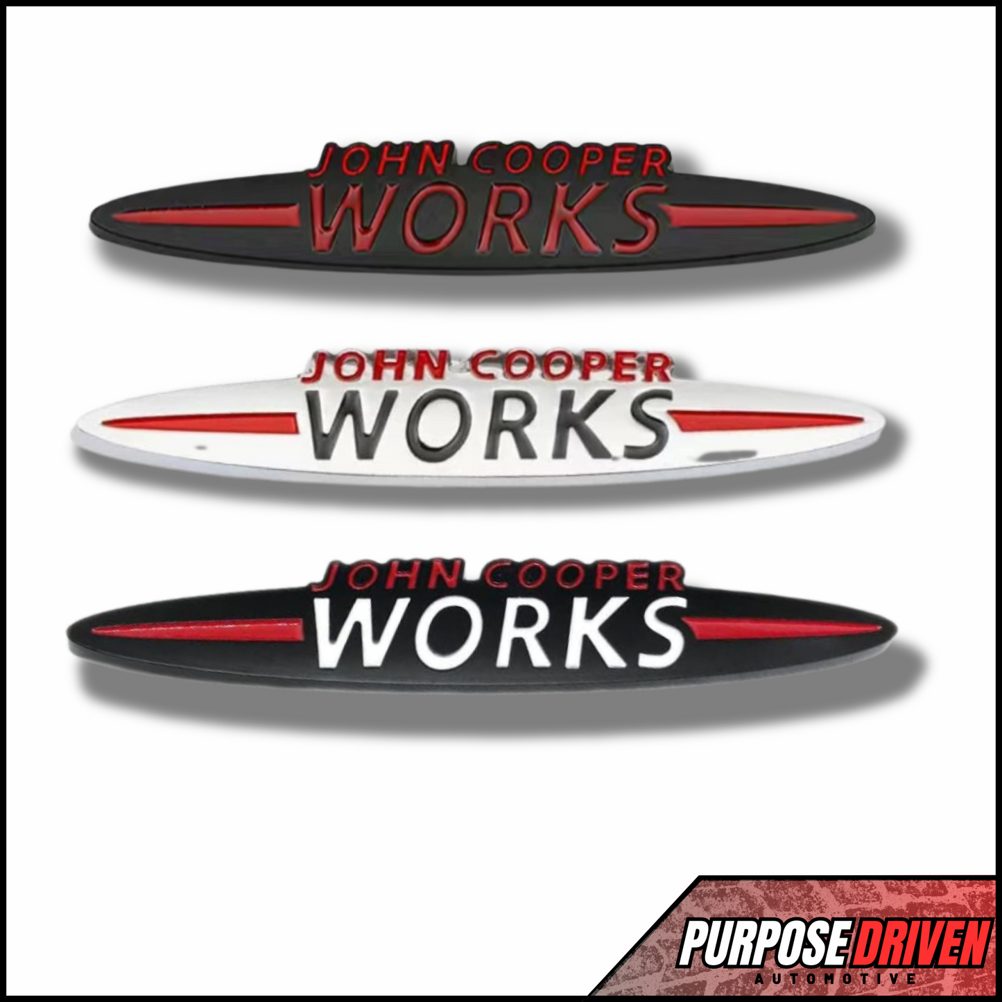 JCW Badge - Large (Black & Red).